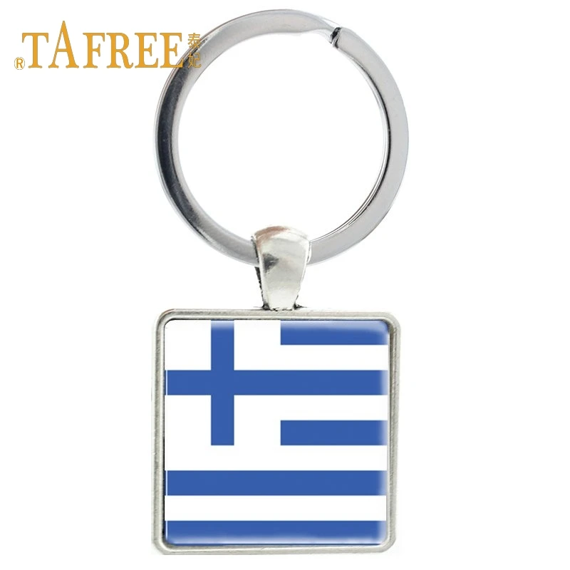 FG35 Tafree, модные квадратные Брелки с флагом, греческий Jordan Kuwait, брелок с Исландским брелоком, брелок-сувенир, брелок для ключей, ювелирные изделия FG35 - Цвет: FG35