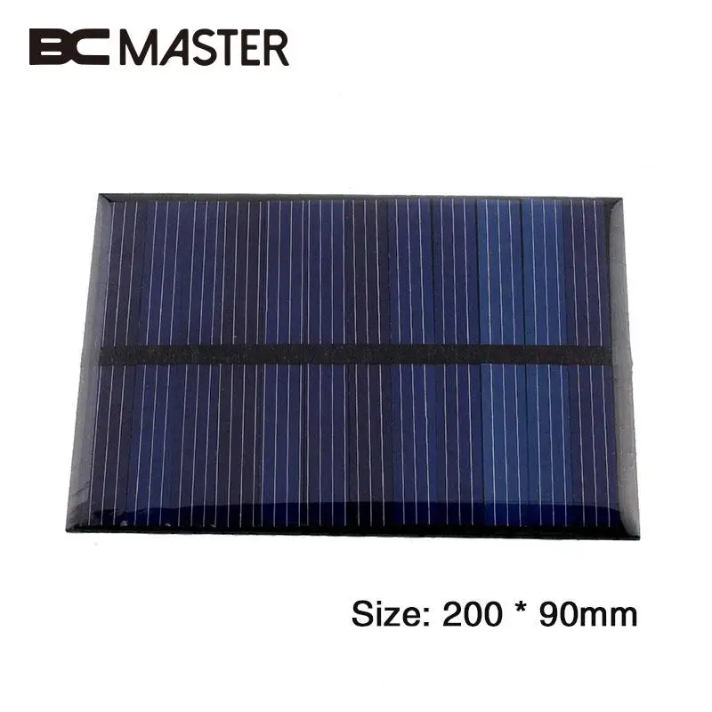 BCMaster 12 В 2 5 Вт солнечные панели для кемпинга Лампа освещения 200*90 мм система