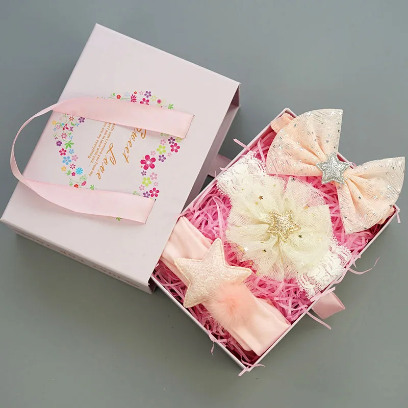 [Lemonkoko] 1Set=3Pcs Baby Girls Hair Clip Big Bow Knot Headwear Party Birthday Present Children Hairband Accessories | Детская одежда