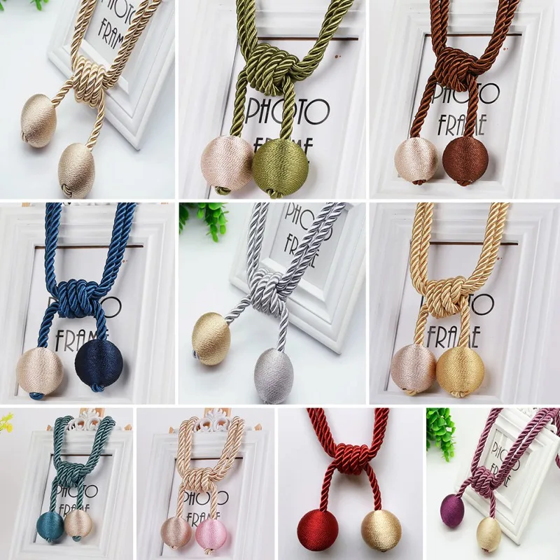 Curtain Tiebacks Simple Modern Curtains Rope Strap Free Style Curtain Clip Bedroom Living Room Creative Curtain Buckle