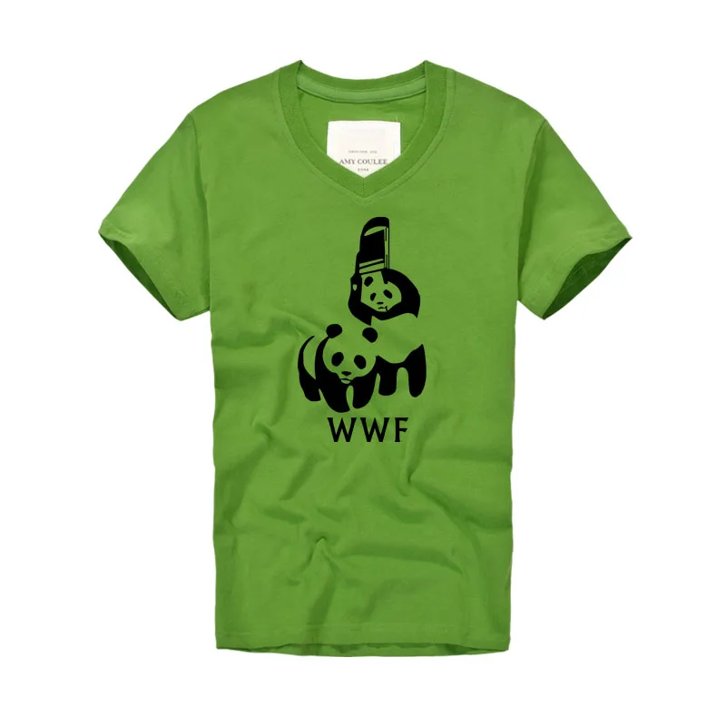 2019 летняя брендовая одежда WWF Wrestling панда комедия с короткими рукавами крутая