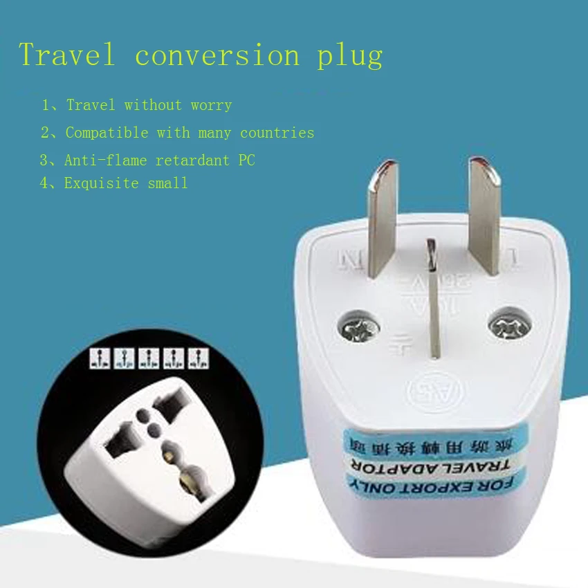 

Universal 3Pin AU Power Plug Adapter 3 Pin New Zealand Australia Travel Plug US/UK/EU to AU/NZ Plug Converter