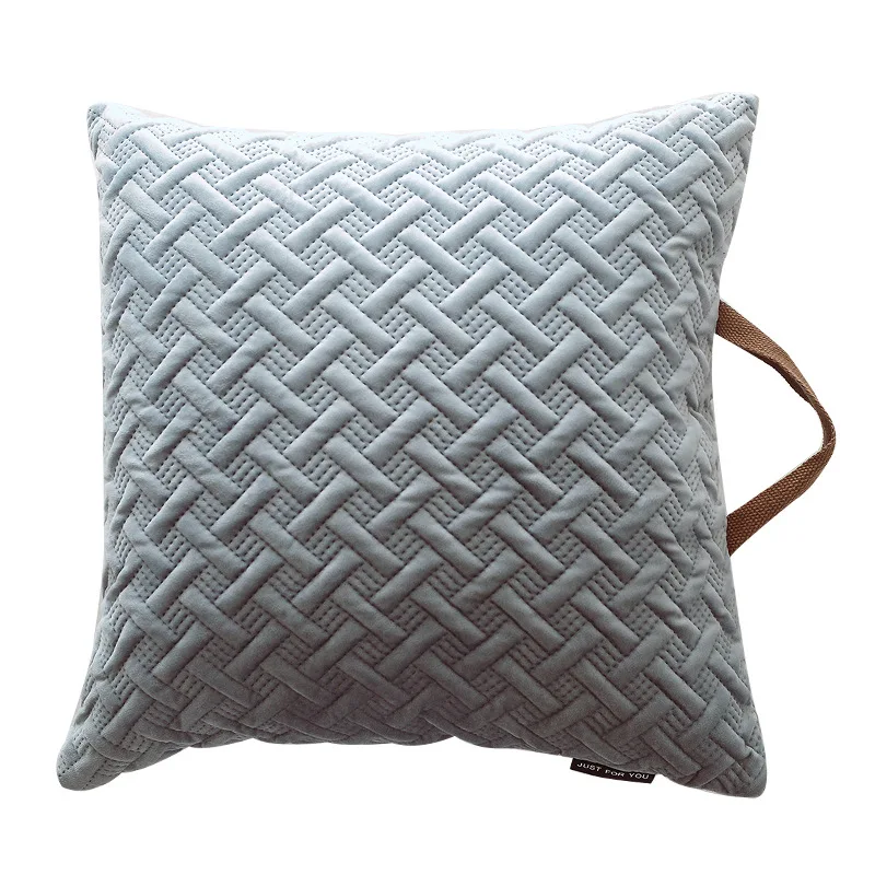 Light Blue Голландская бархатная наволочка с портативной ручкой 45*45 см 35*55 см 60*60 см Скандинавская обычная окрашенная черная гост - Цвет: Light Blue