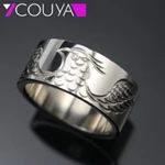 COUYA Fashion Big Rings for Women 5 Colors Red Green Orange Black Crystal Finger Ring Big Glass Stone Wedding Rings Jewelry