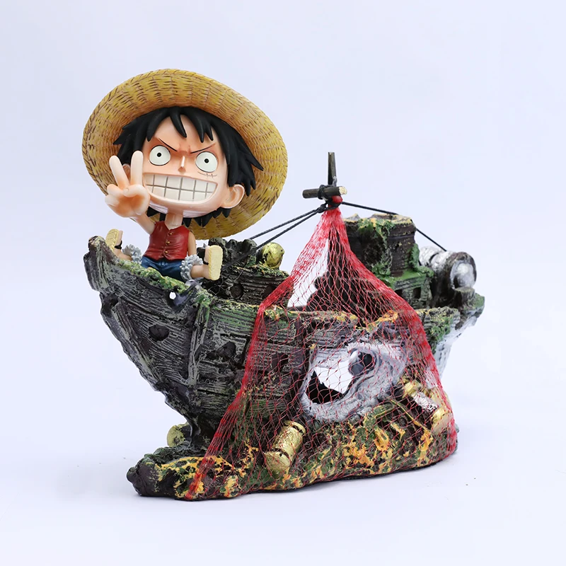 

[Забавное] Аниме One Piece Luffy and Многожильная старая экшн-фигурка корабля модель статуя украшение комнаты игрушка для детей подарок для детей