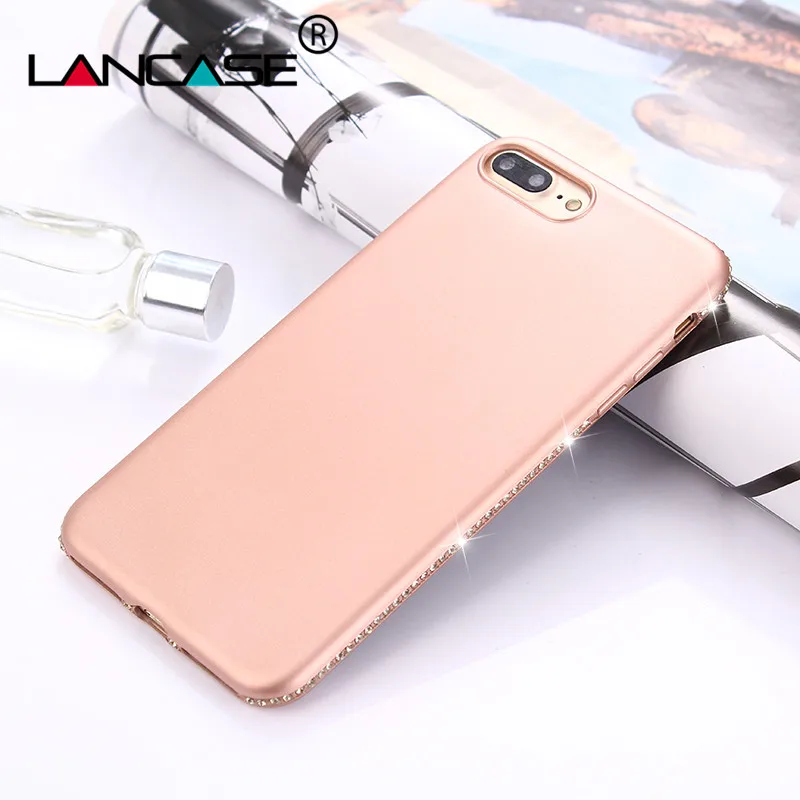 LANCASE для iPhone 6 Чехол блеск алмаз Блестящий Мягкий силиконовый чехол S 7 8 плюс X