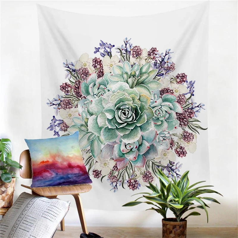 2 размера мандала цветок гобелен настенный пляжное полотенце пледы одеяло для