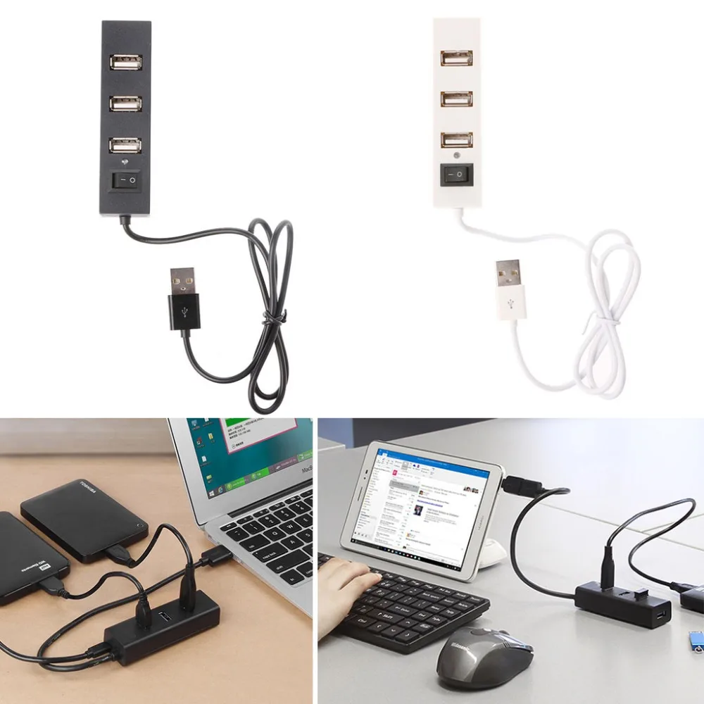 1 шт. внешний 4 порта USB концентратор Расширение 2 0 сплиттер адаптер с