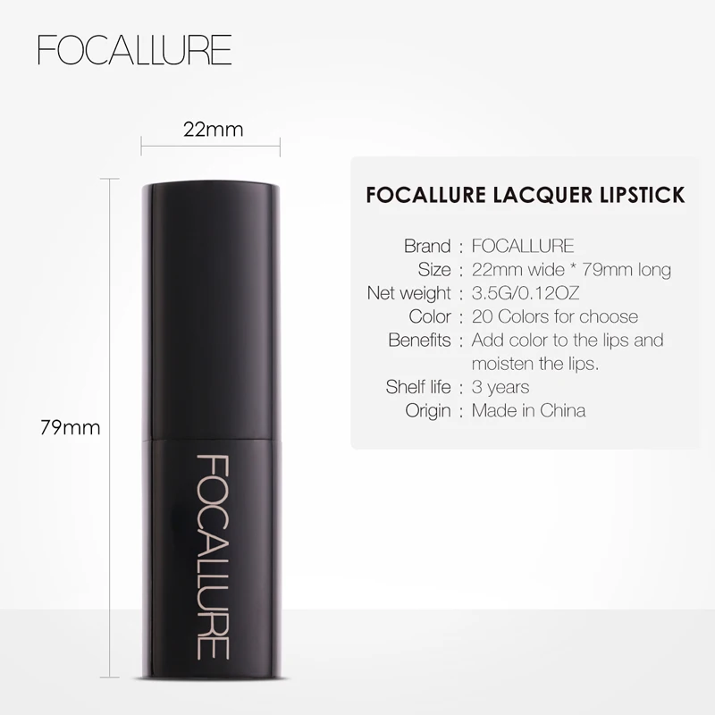 FOCALLURE 20 цветов Увлажняющая губная помада легко носить стойкий Макияж для губ