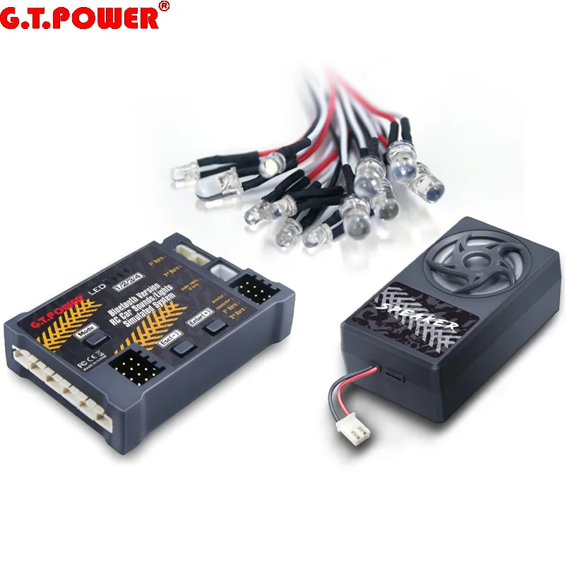 Enlarge Original High Quality G.T.Power Bluetooth Version Engine Sound / Lights Simulated System For RC Car Axial SCX 10 Traxxas TRX4
