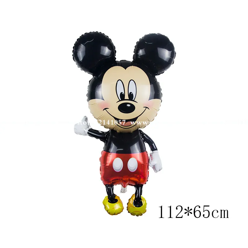 112x65 Mickey 1 шт. с Микки Маусом Мышь Фольга воздушные шары День рождения Минни Маус, милая Минни головы воздушные шары Свадебный декор классические игрушки, принадлежности для вечеринок - Цвет: 112x65 Mickey