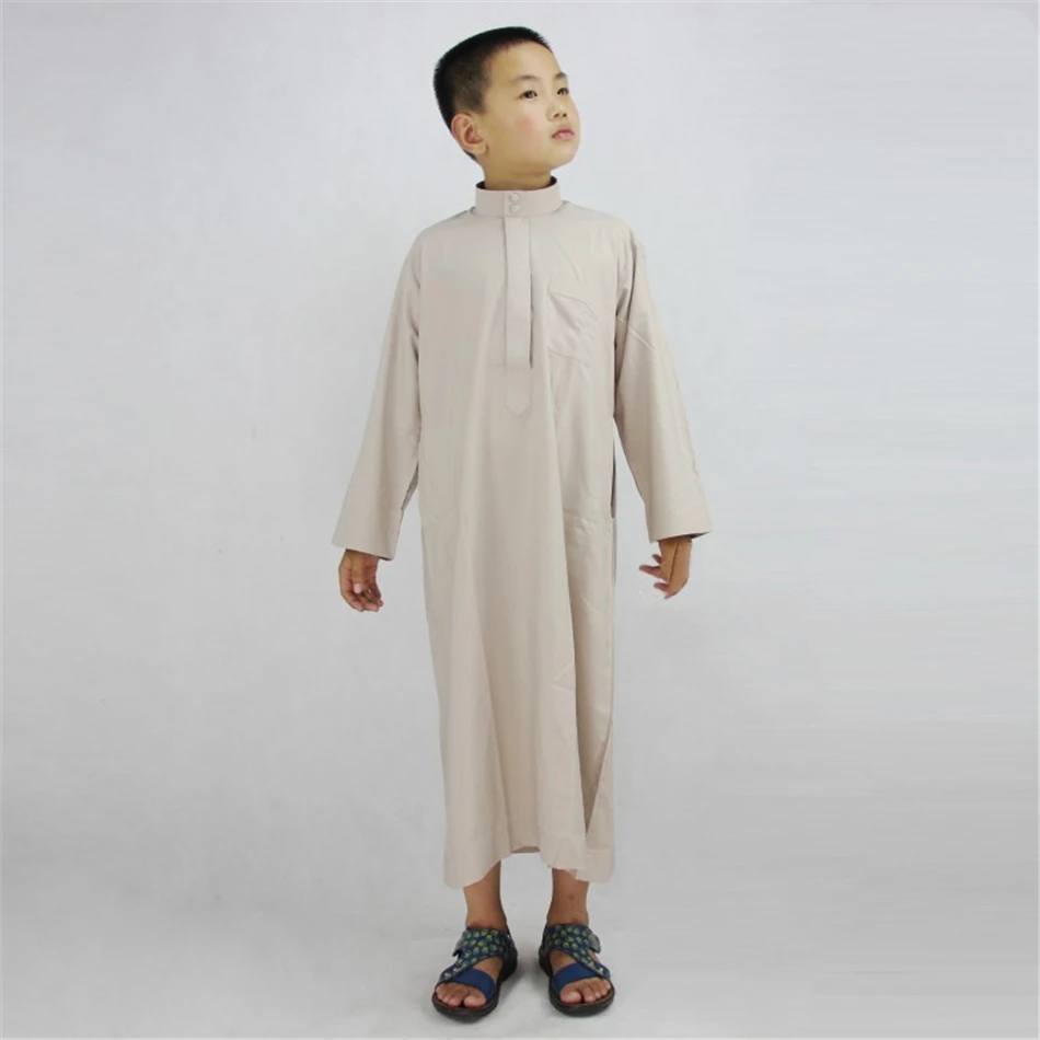 Мужская мусульманская одежда с круглым вырезом Abaya мусульманское платье в