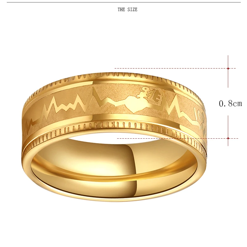 Женское кольцо из нержавеющей стали DOTIFI диаметр 8 мм|Кольца| |