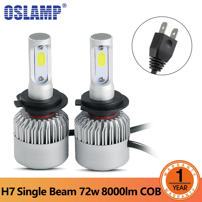 Светодиодный налобный фонарь Oslamp S2 серии h7 светодиодный COB чипы Автомобильные