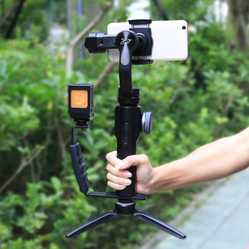 Eshowee высокое качество L кронштейн Micphone ручной держатель для DJI OSMO Mobile 2/Zhiyun Smooth 4 |