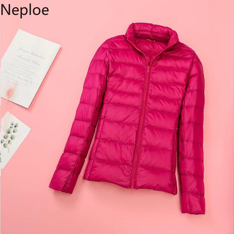 Neploe корейский стоячий воротник обтягивающие Плиссированные пальто сладкий