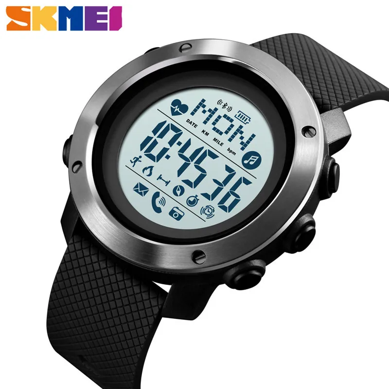 Спортивные Смарт-часы SKMEI с Bluetooth мужские водонепроницаемые цифровые наручные