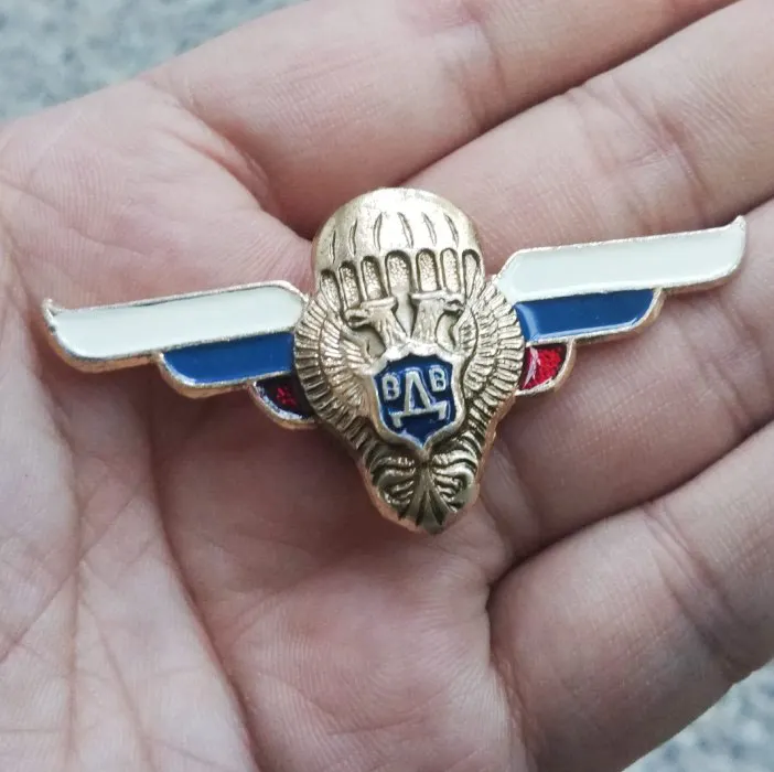 Российские ВДВ золотые бейджи военные почтовые булавки размер 3X6 см медный