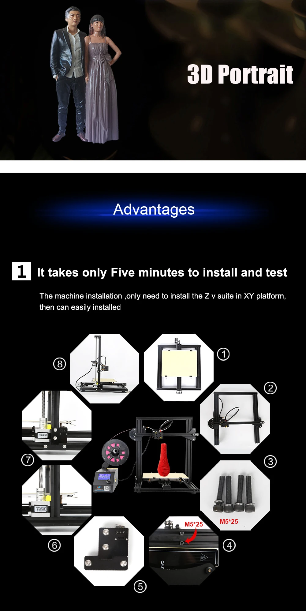 CR-10S 4S 5S/CR-10Mini CR-10 3D-принтеры DIY Kit вариант большого размера двойной Z стержень датчик накаливания/обнаружения резюме Мощность Off Creality 3d