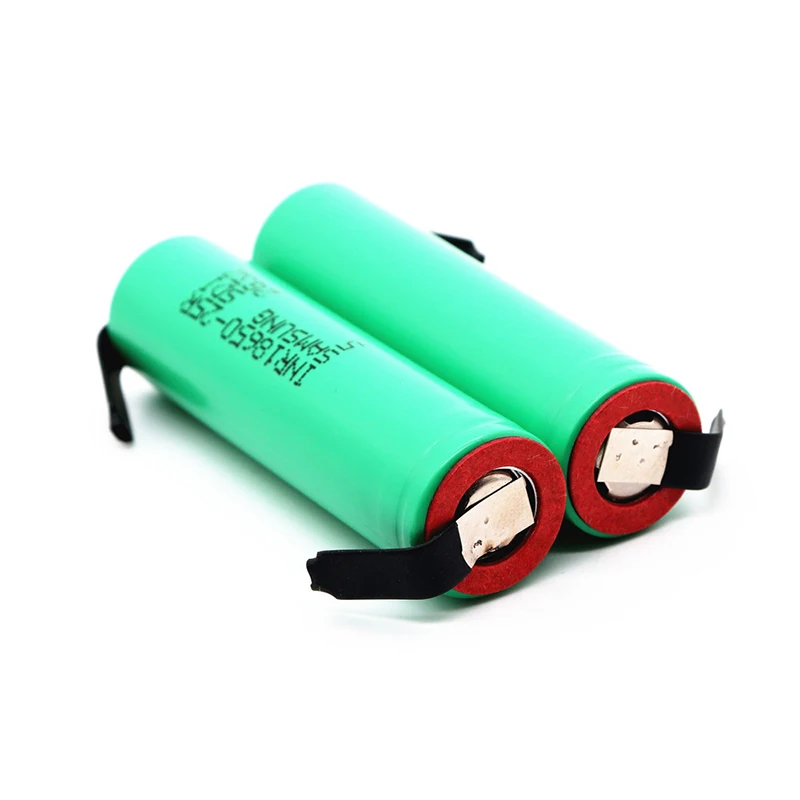 2pcs Battery Новые 4 шт. DIY Никель батарея 18650 Аккумуляторная 2500 мАч литиевая батарея 18650 inr1865025R 20A батарея атомайзер для электронной сигареты - Цвет: 2pcs Battery