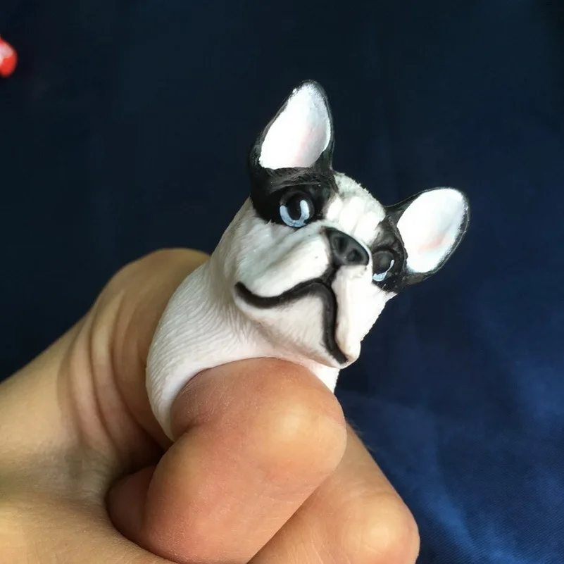 Модные женские очень милые большие кольца с объемным имитацией животных из смолы