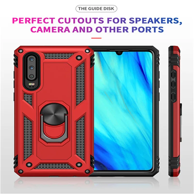 Чехол для Huawei P30/P30 Lite/P30 Pro/P Smart 2019 двухслойный армированный чехол с магнитным