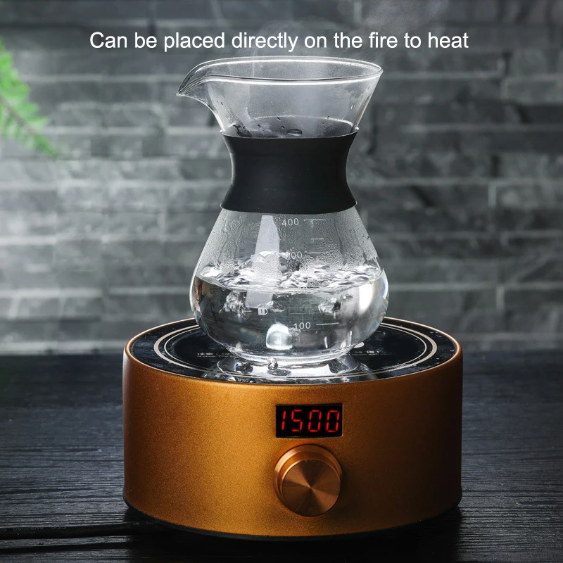 Термостойкий стеклянный ручной кофейник элегантный высокий чайник простая