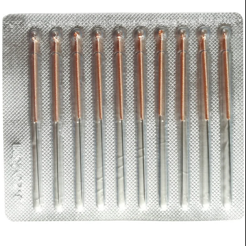 

0.25/0.30/0.35/0.40mm 5*100pcs / box Copper handle Acupuncture Needles Disposable Sterile Chinese Traditional Needles