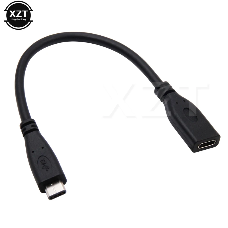 Черный Удлинительный кабель USB Type C 3 1 стандарт штекер гнездо удлинитель провода