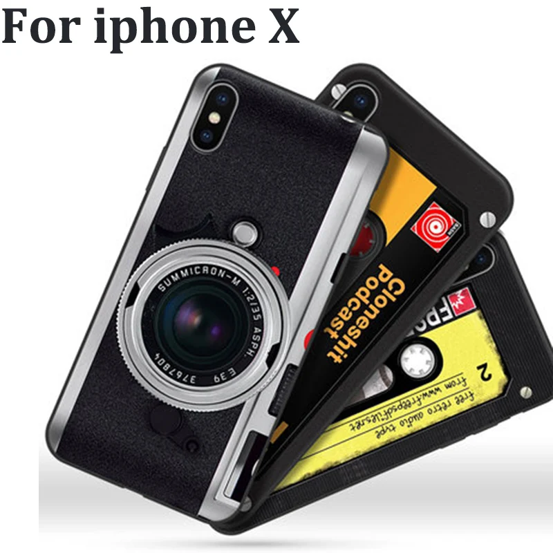 Чехол для iphone X чехол в стиле ретро мультяшный мягкий телефона iphoneX защитный 10 fundas