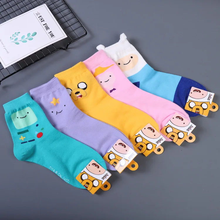 Аниме Adventure Time with Finn and Jake носки с рисунками Снежного короля из мультфильма Лампи