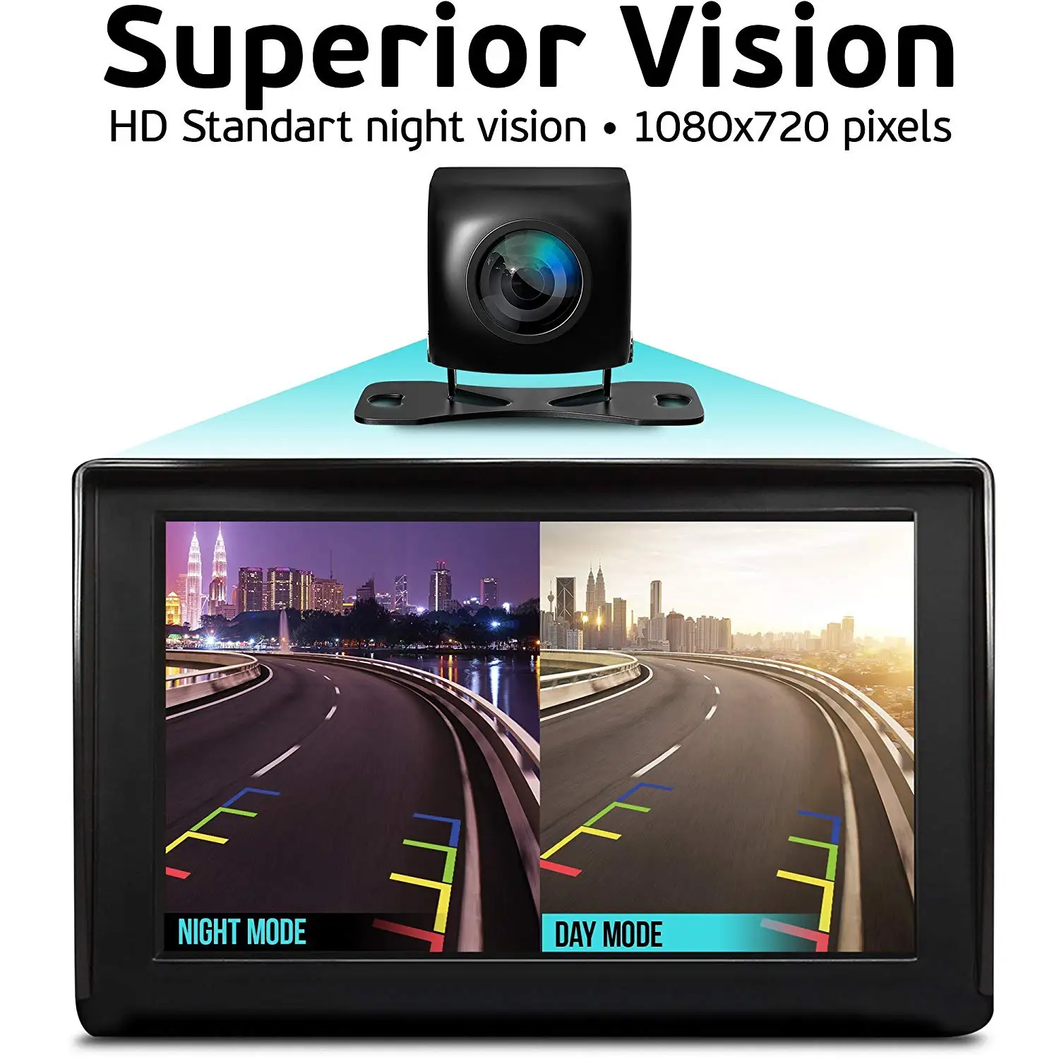 TUAO Super Night Vision HD CCD Vehicle Camera 170 Wide Angle Universal Parking 1080P Rear View IP68 Reverse | Автомобили и
