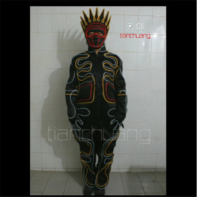 Мужской костюм робота из светодиодов светодиодный светильник