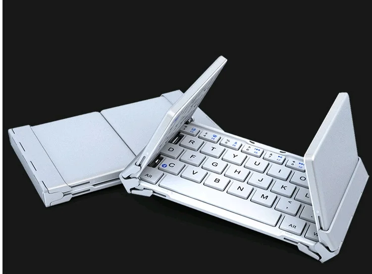 Портативная интеллектуальная трехслойная Складная Bluetooth клавиатура складная