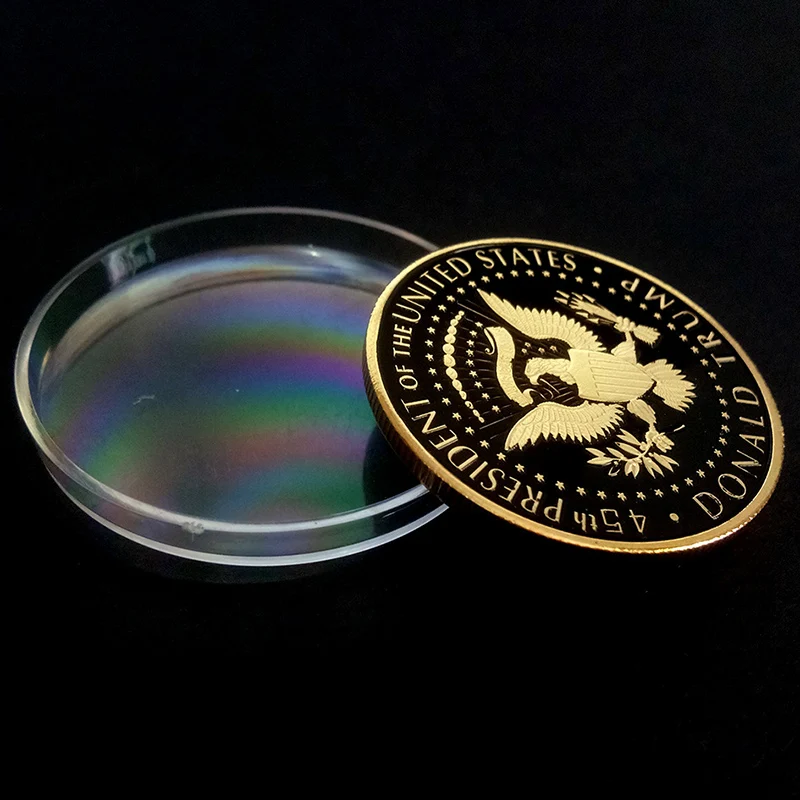 Американская двойная позолоченная монета Дональда Трампа 40 мм США президент