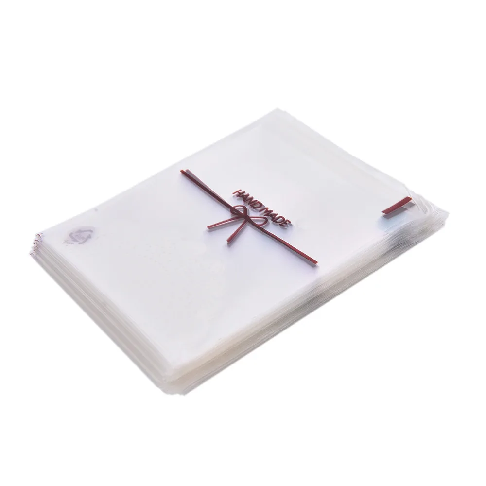 100 шт. кружевной мешок для печенья пластиковая упаковка самоклеющиеся подарочные