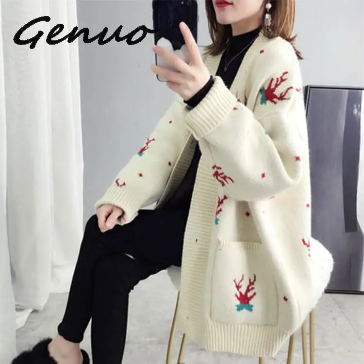 

2019 Spring and Autumn Fashion Striped Knitting Trench Coat Women Street Style Gold Open Stitch Loose Casual Trench
