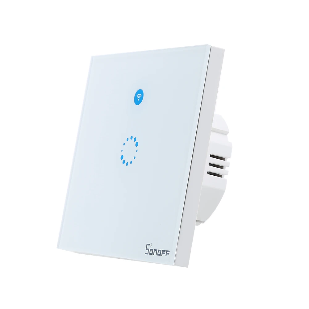 Sonoff T1/T0 сенсорный Wi-Fi настенный ЕС переключатель беспроводной дистанционный светильник реле приложение управление Wifi умный переключатель работа с Google Home Alexa