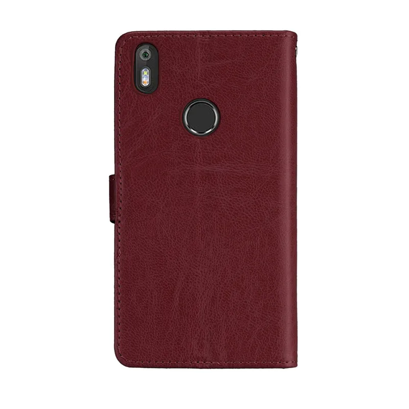 Флип чехол для BQ Aquaris X / Pro книжка в стиле ретро с рисунком Crazy Horse кошелек