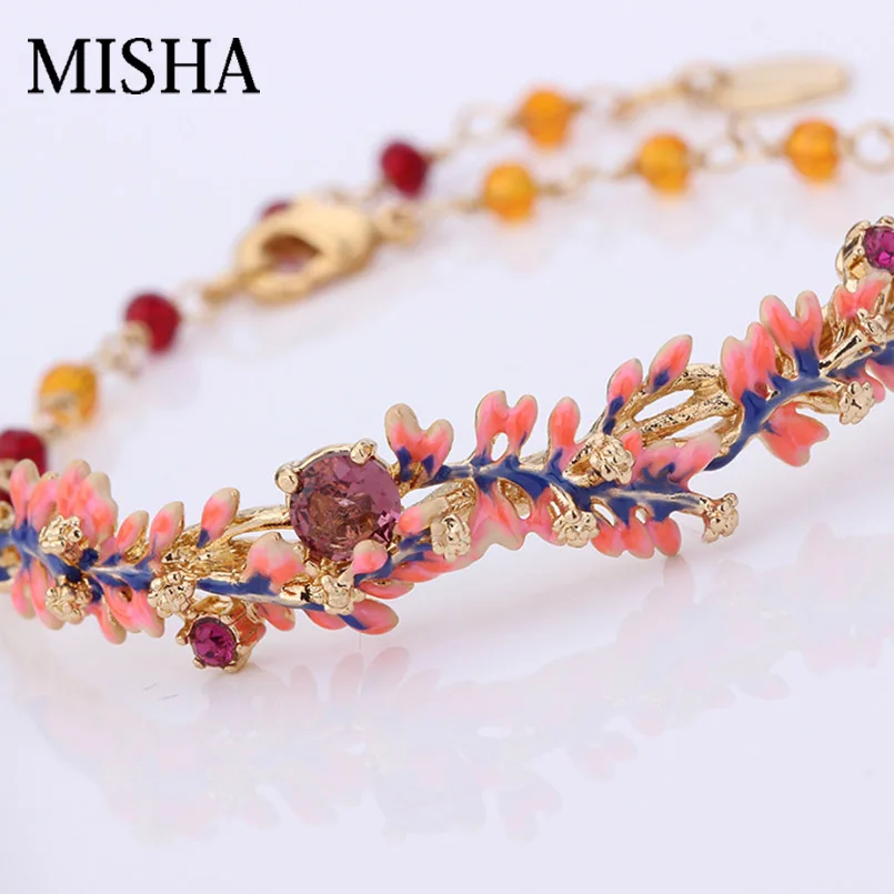 MISHA, новые браслеты, браслеты для женщин, эмаль, глазурь, ювелирное изделие, кактус, имитация руки, цепочки, вечерние, свадебные, женский подарок, L572