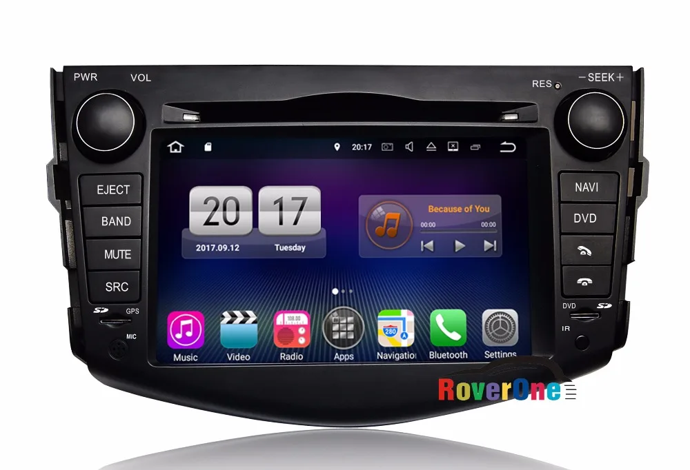 Для Toyota RAV4 2006 2012 ОС Android 7.1 сенсорный экран Авто Стерео Радио RDS DVD GPS навигации