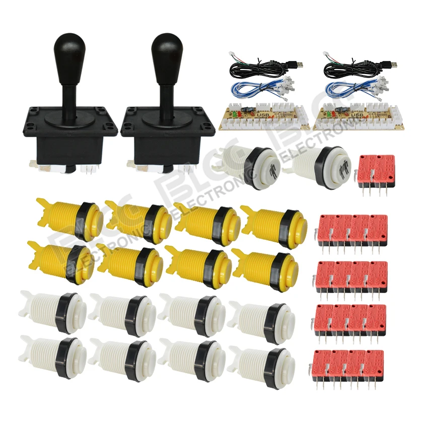 Jamma аркадный Шкаф DIY Kit Нулевая задержка USB аркадный контроллер для подключения к ПК Джойстик в американском стиле 4/8 кнопки