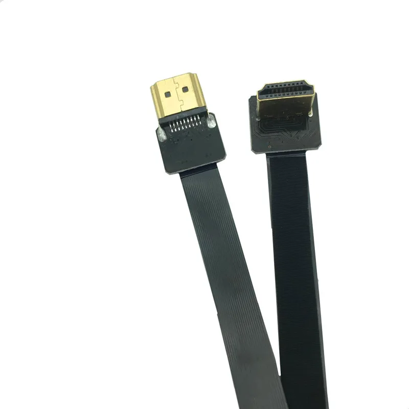 FPV HDMI совместимый штекер 90 градусов вверх адаптер 5 см 80 FPC плоский кабель шаг 20