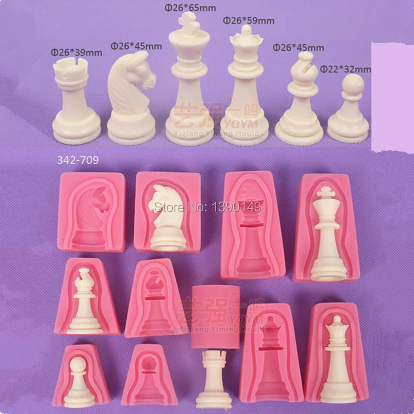 

6 шт./компл. шахматная доска 6 компл. fondnat силиконовый 3D двухсторонняя печать помадная сахарная форма формы для изготовления мыла украшая инструменты