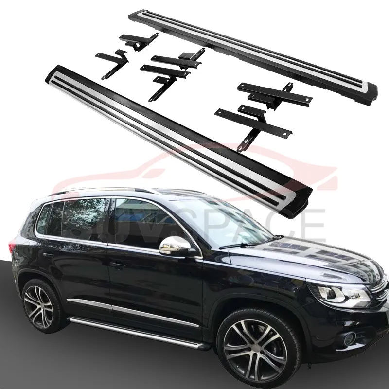 Алюминий подходит для Volkswagen Tiguan 2010 2011 2012 2013 2014 2015 2016 боковая ступенчатая Беговая