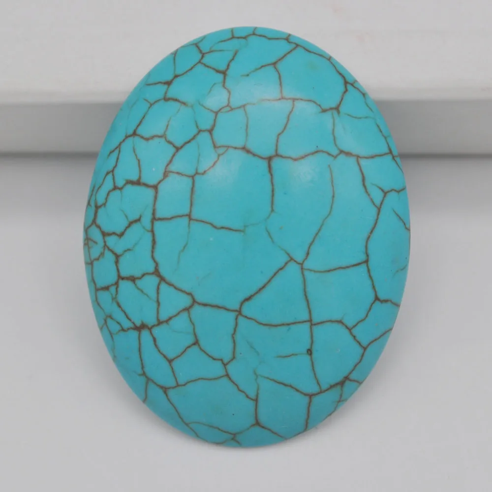 Green Howlite 40x30 мм Опал/кварц/Родонит/тигровый глаз/содалит/Лапис/камень/Песчаник/авантюрин/камень Сердолик Овальный Кабошон кабина драгоценный камень 1 шт - Цвет: Green Howlite