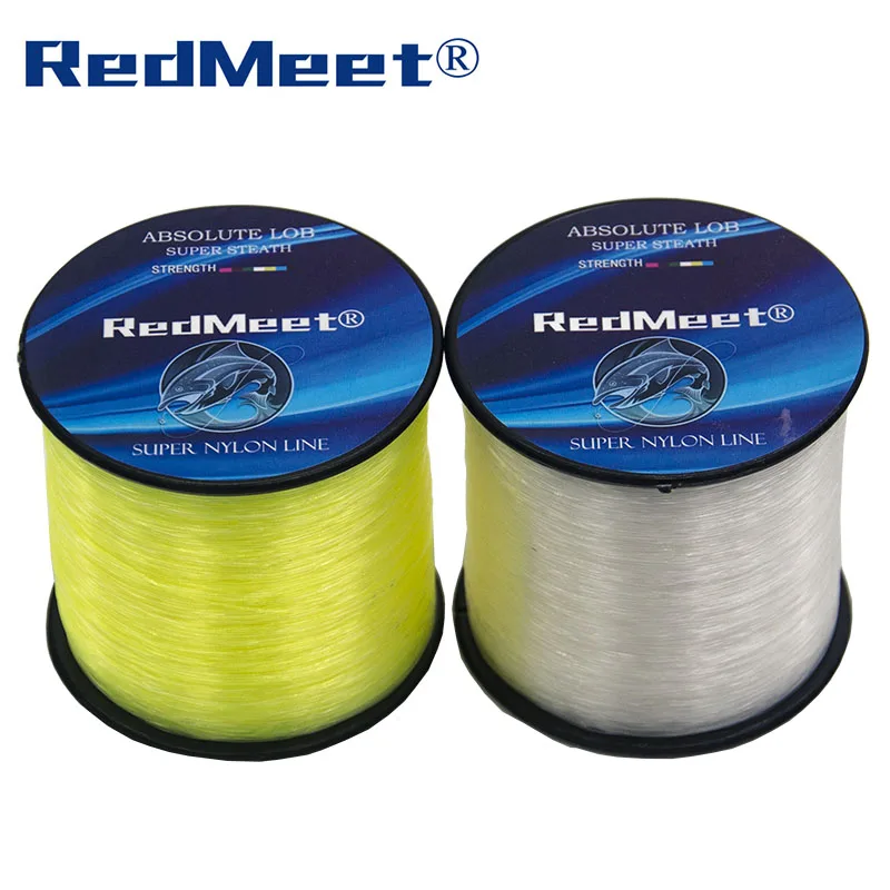 Бренд RedMeet 1,0#-8,0#1000 м 4,4-28,6 фунта леска из мононити нейлоновая леска для ловли карпа рыболовные принадлежности PESCA Супер Прочные