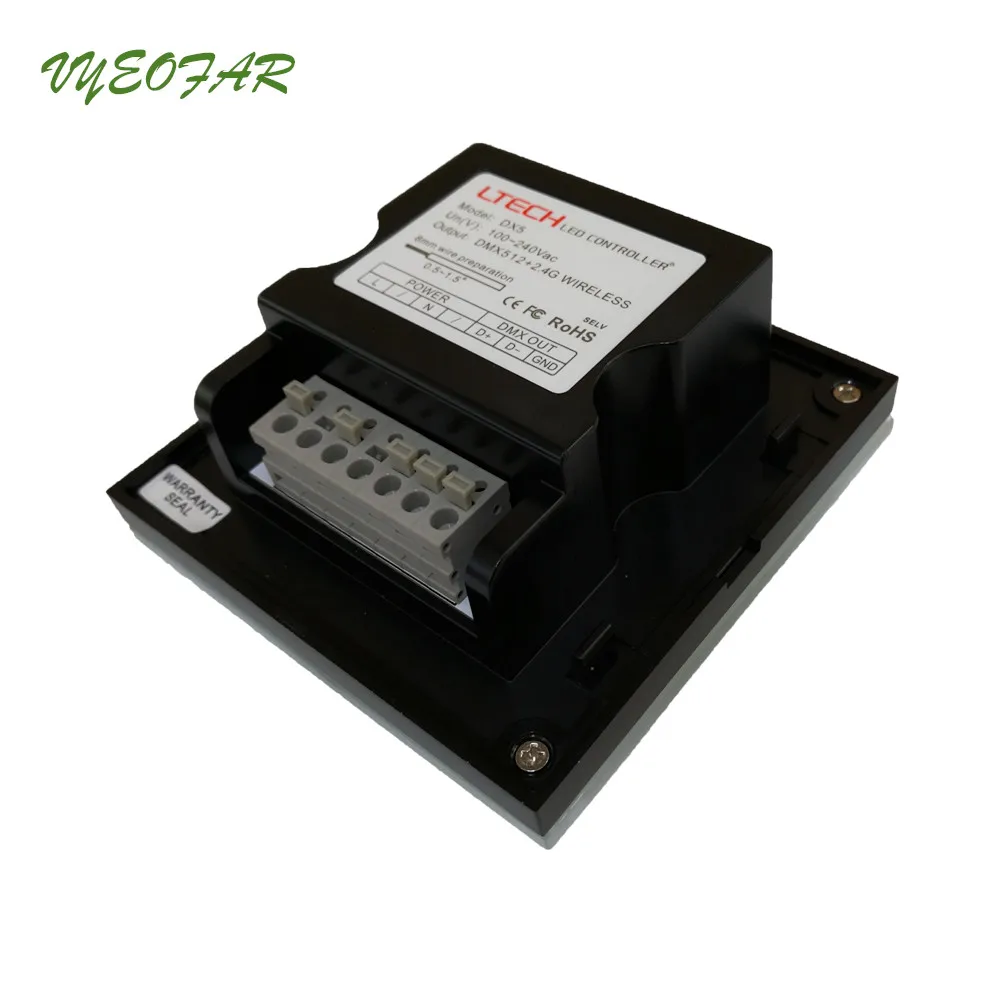 Светодиодный диммер 2,4G RF беспроводной и DMX512 Многофункциональный диммер 4 зональный контроль стекло сенсорный диммер AC100-240V диммер DX5