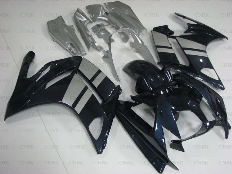 Для YAMAHA FJR 1300 2007 - 2012 кузов 08 09 темно-синий Серебряный FJR1300 Пластиковые обтекатели