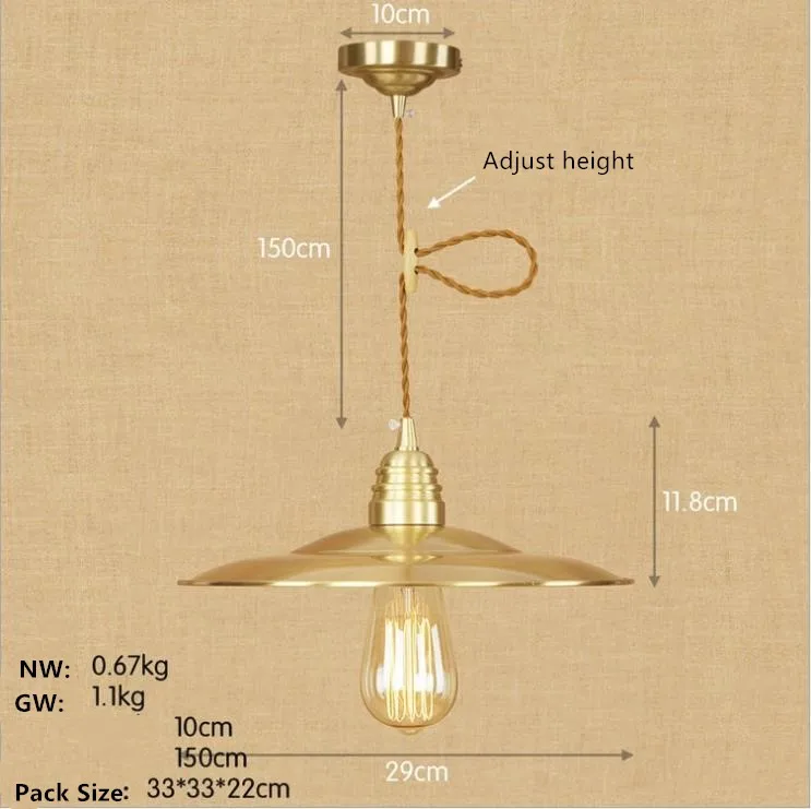 Aristocratic bronze chandelier simple bedroom living room pure copper decorative lamps european-style luxury palace vintage art | Лампы и
